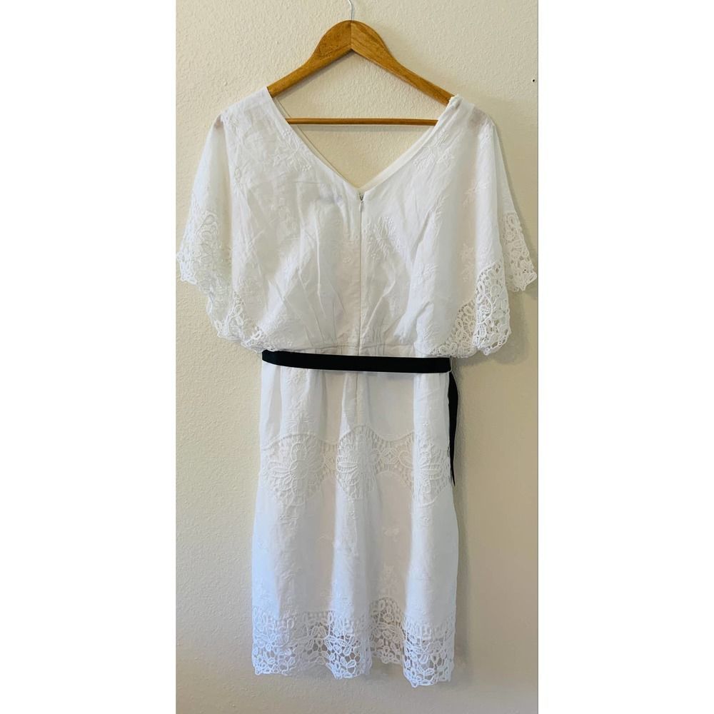 Sold ANN TAYLOR Lace White Dress 6 - Picture 5 of 10